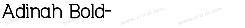 Adinah Bold字体转换